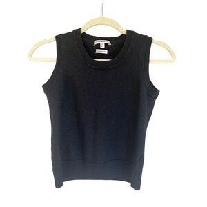 Peter Millar Merino Wool Sweater Vest Black Sleeveless Knit Womens Small* Medium